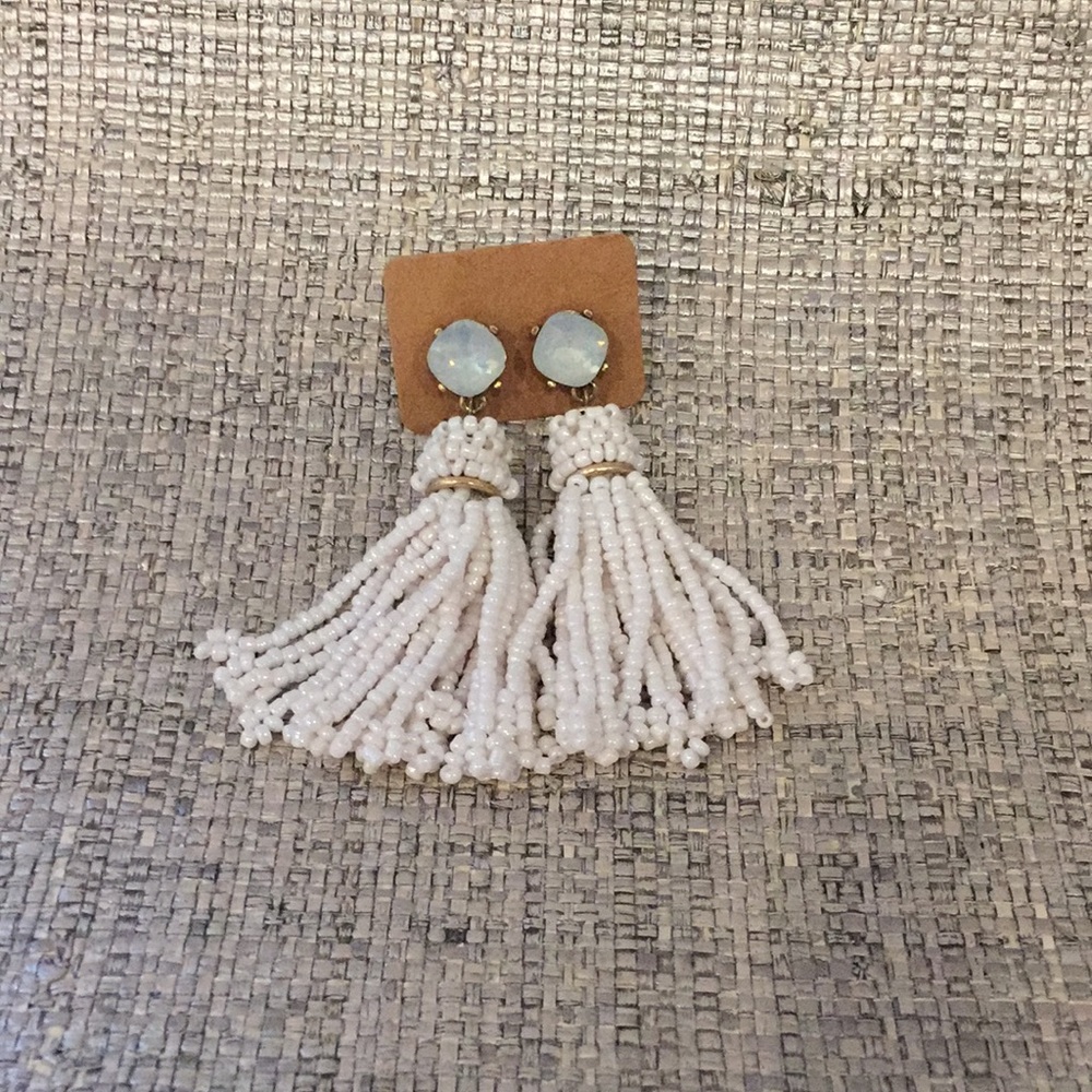 White Dangle Earring